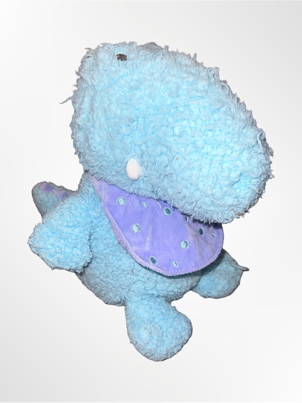 Hallmark Toofers blue alligator gator Stuffed Sherpa Plush crocodile 9” W Bib